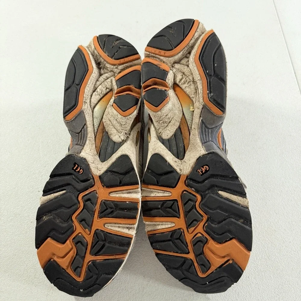 Vintage ASICS Gel-Creed 2002 Men's Blue Orange Silver Running Shoes Size 11 READ